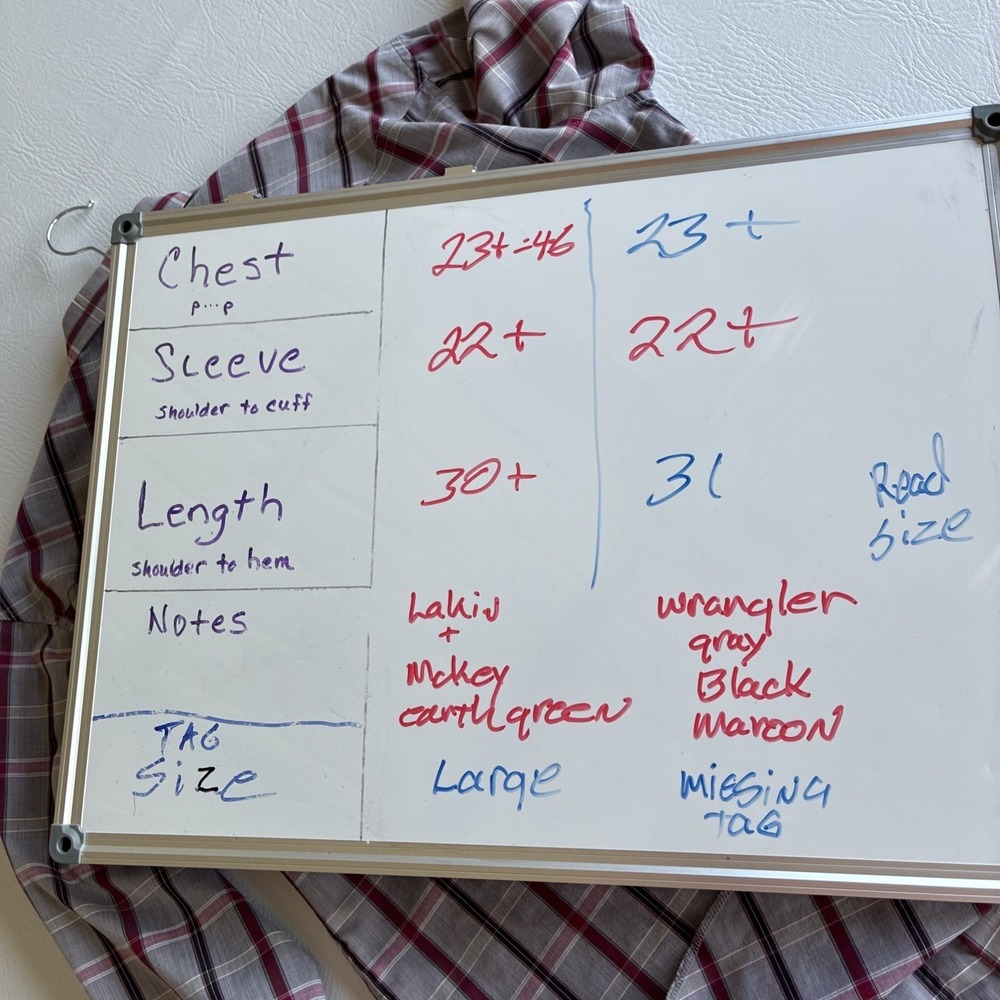 2 Shirt Mixed Lot Lg Shirt Pearl Snap Lakin Mckey Wrangler Cowboy Western Ranch - Picture 2 of 16